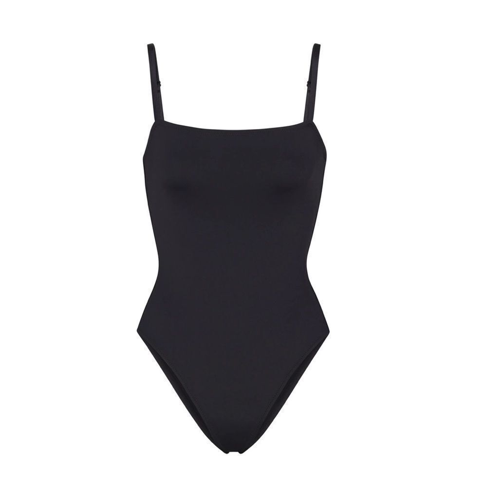 SKIMS SHAPING ONE PIECE SWIMSUIT CAMI ONYX 4X NWT